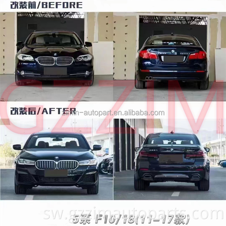 car upgrade facelift fender headlamp front rear bumper bodykit for 5 Series F0 2011-2018 Upgrade To G30/38 2022
